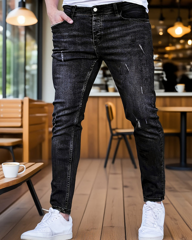 Men's Skinny Jeans - Distressed Casual Style for Everyday Wear