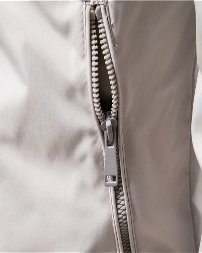Men's Slim Fit Baseball Jacket - Casual Stand Collar Style