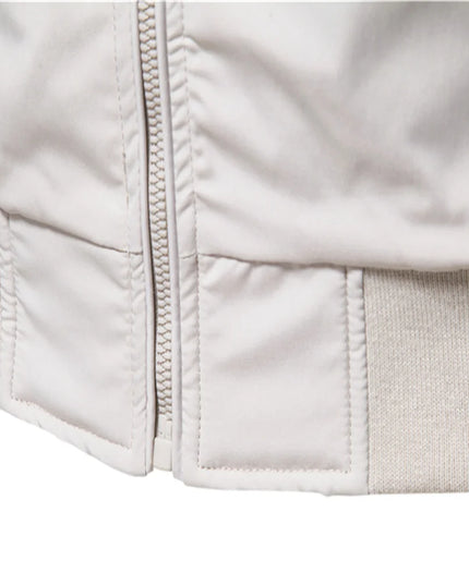 Men's Slim Fit Baseball Jacket - Casual Stand Collar Style