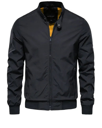 Men's Slim Fit Baseball Jacket - Casual Stand Collar Style
