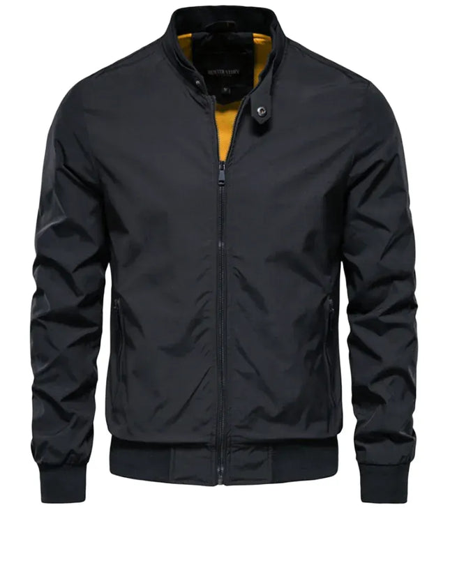 Men's Slim Fit Baseball Jacket - Casual Stand Collar Style
