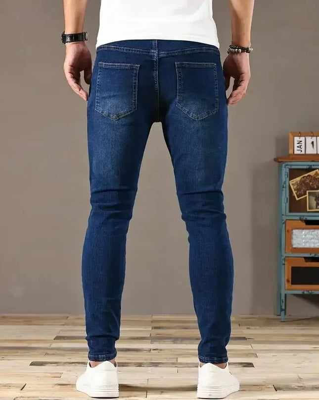 Men's Slim Fit Classic Skinny Jeans - Casual Street Style