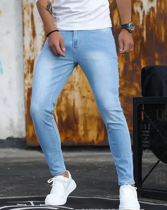 Men's Slim Fit Classic Skinny Jeans - Casual Street Style