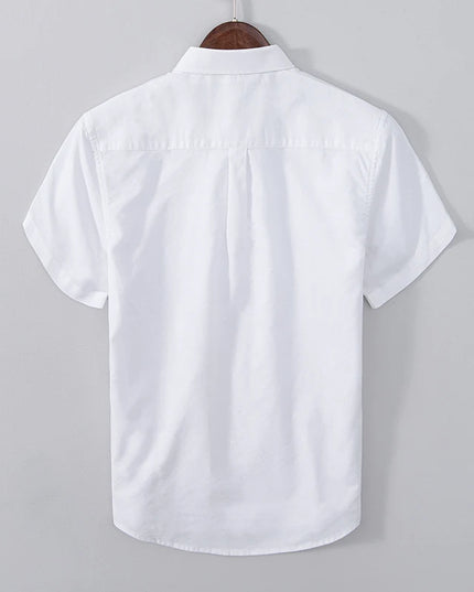 Men's Slim Fit Cotton Shirt - Breathable British Style Workwear