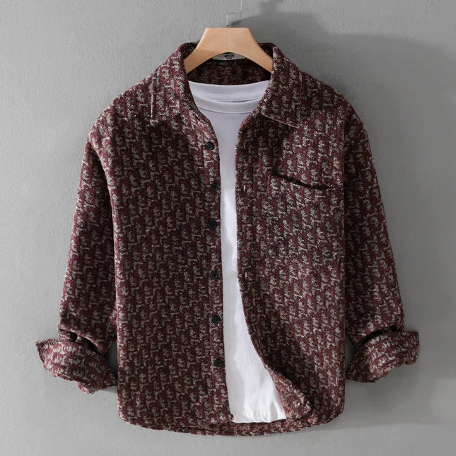 Men's Slim-Fit Long-Sleeved Shirt - Autumn Trendy Business Style