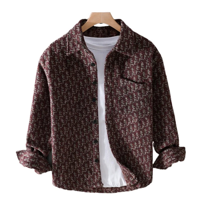 Men's Slim-Fit Long-Sleeved Shirt - Autumn Trendy Business Style