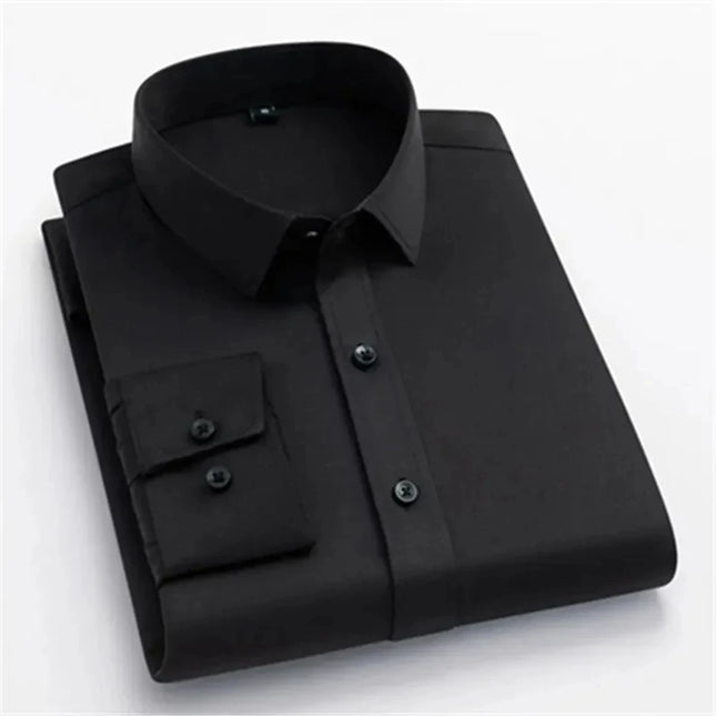 Men's Slim Fit Long Sleeved Shirt - Non-Iron Casual & Business Wear