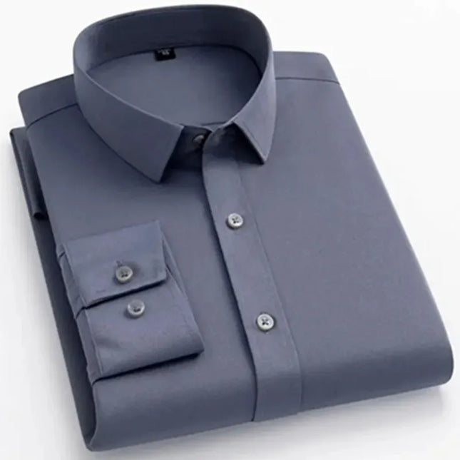 Men's Slim Fit Long Sleeved Shirt - Non-Iron Casual & Business Wear
