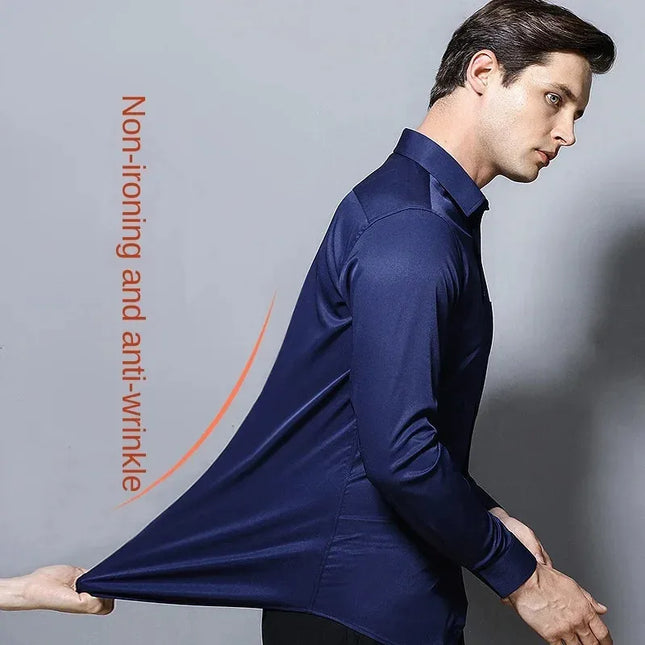 Men's Slim Fit Long Sleeved Shirt - Non-Iron Casual & Business Wear