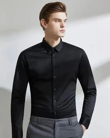 Men's Slim Fit Long Sleeved Shirt - Non-Iron Casual & Business Wear