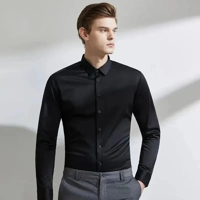 Men's Slim Fit Long Sleeved Shirt - Non-Iron Casual & Business Wear