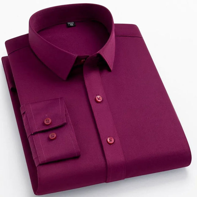 Men's Slim Fit Long Sleeved Shirt - Non-Iron Casual & Business Wear