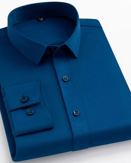 Men's Slim Fit Long Sleeved Shirt - Non-Iron Casual & Business Wear