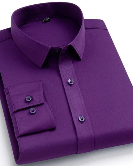 Men's Slim Fit Long Sleeved Shirt - Non-Iron Casual & Business Wear