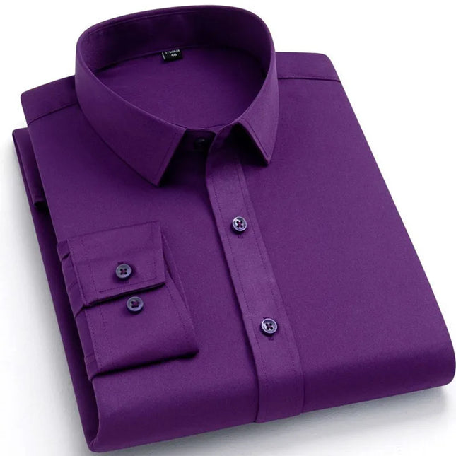 Men's Slim Fit Long Sleeved Shirt - Non-Iron Casual & Business Wear