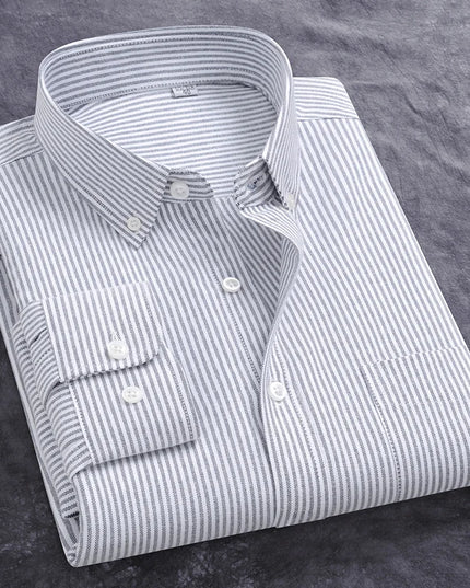 Men's Slim Fit Oxford Shirt - Casual Long Sleeve 100% Cotton