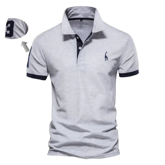 Men's Slim Fit Polo Shirt - Casual Summer Fashion, Solid Color