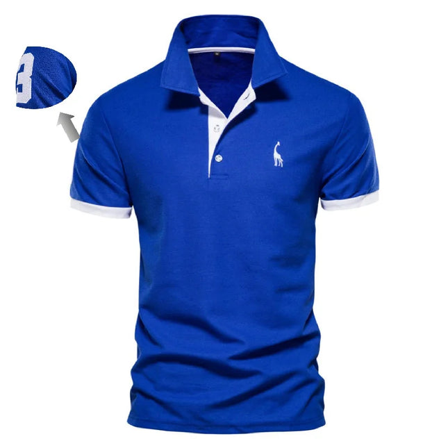 Men's Slim Fit Polo Shirt - Casual Summer Fashion, Solid Color