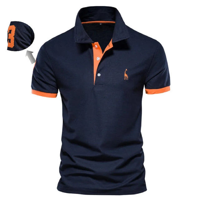 Men's Slim Fit Polo Shirt - Casual Summer Fashion, Solid Color
