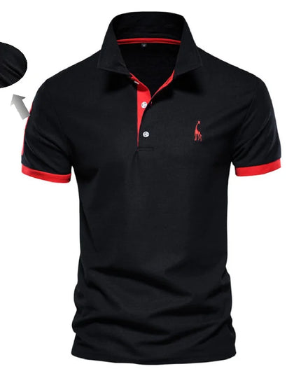 Men's Slim Fit Polo Shirt - Casual Summer Fashion, Solid Color