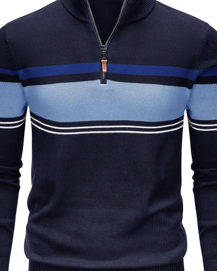 Men's Soft Cotton 1/4 Zip Sweater - Versatile Layer for Outdoor Wear