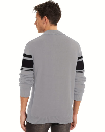 Men's Soft Cotton 1/4 Zip Sweater - Versatile Layer for Outdoor Wear