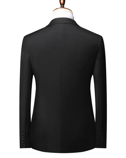 Men's Solid Color Blazer - British Style for Work & Weddings