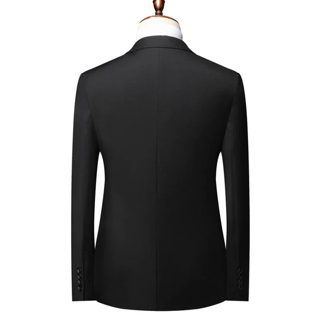 Men's Solid Color Blazer - British Style for Work & Weddings