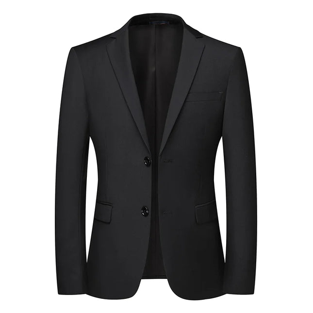Men's Solid Color Blazer - Professional British Style Jacket