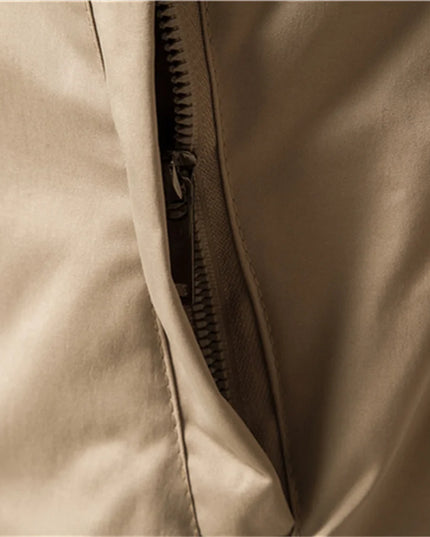 Men's Solid Color Bomber Jacket - Casual Slim Fit Outerwear