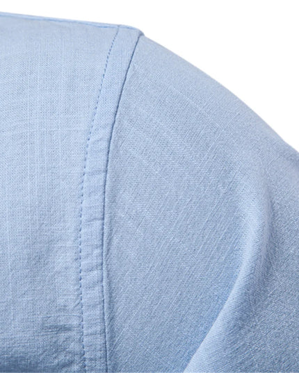 Men's Solid Color Long Sleeve Shirt - Casual Spring Style