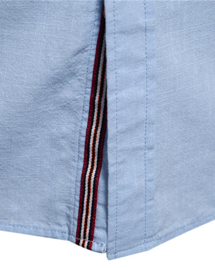 Men's Solid Color Long Sleeve Shirt - Casual Spring Style