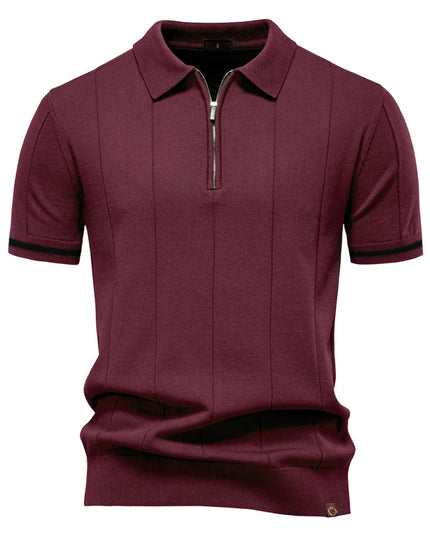 Men's Solid Color Polo Shirt - Breathable Athletic Fit