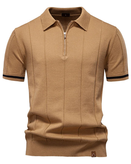 Men's Solid Color Polo Shirt - Breathable Athletic Fit