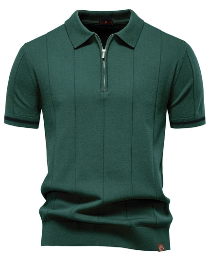 Men's Solid Color Polo Shirt - Breathable Athletic Fit