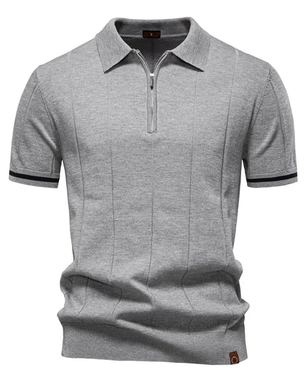 Men's Solid Color Polo Shirt - Breathable Athletic Fit