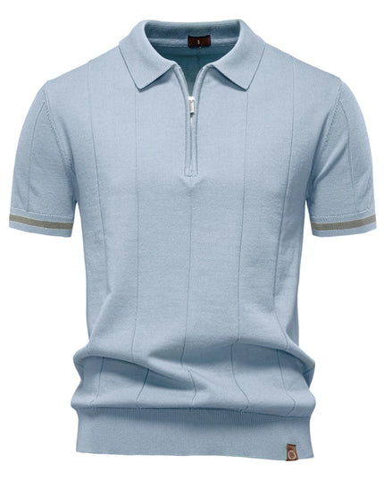 Men's Solid Color Polo Shirt - Breathable Athletic Fit