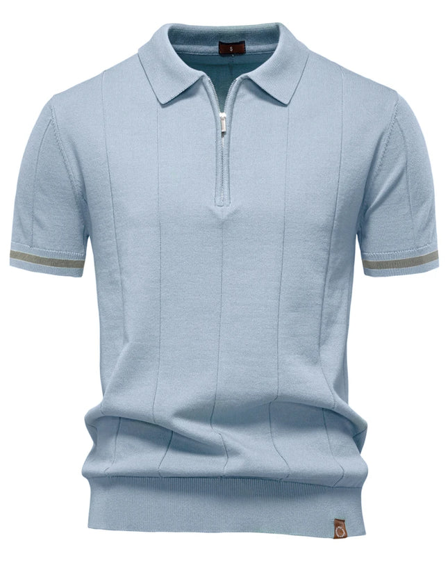 Men's Solid Color Polo Shirt - Breathable Athletic Fit