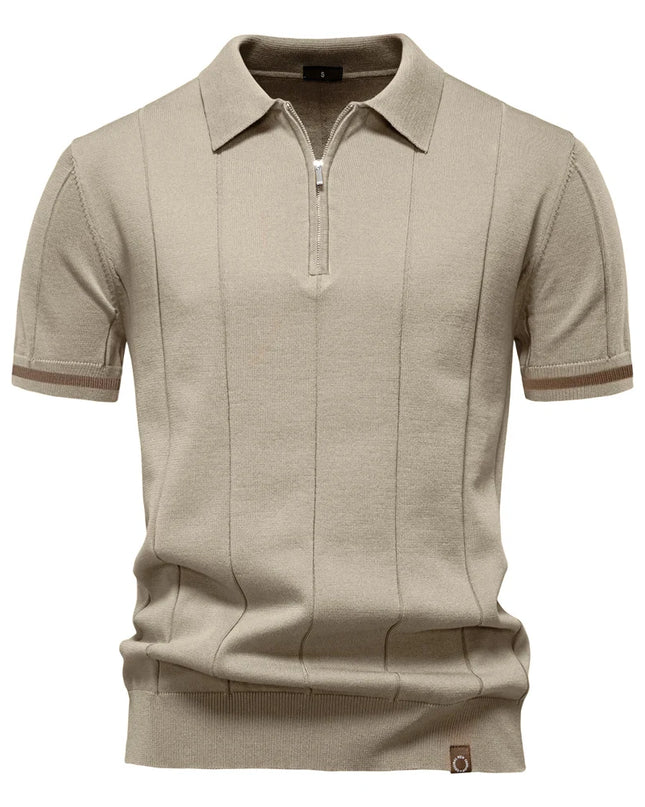 Men's Solid Color Polo Shirt - Breathable Athletic Fit