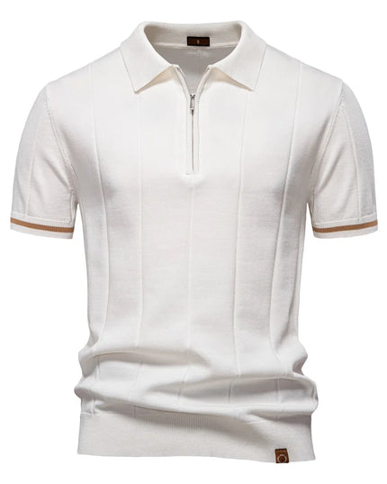 Men's Solid Color Polo Shirt - Breathable Athletic Fit