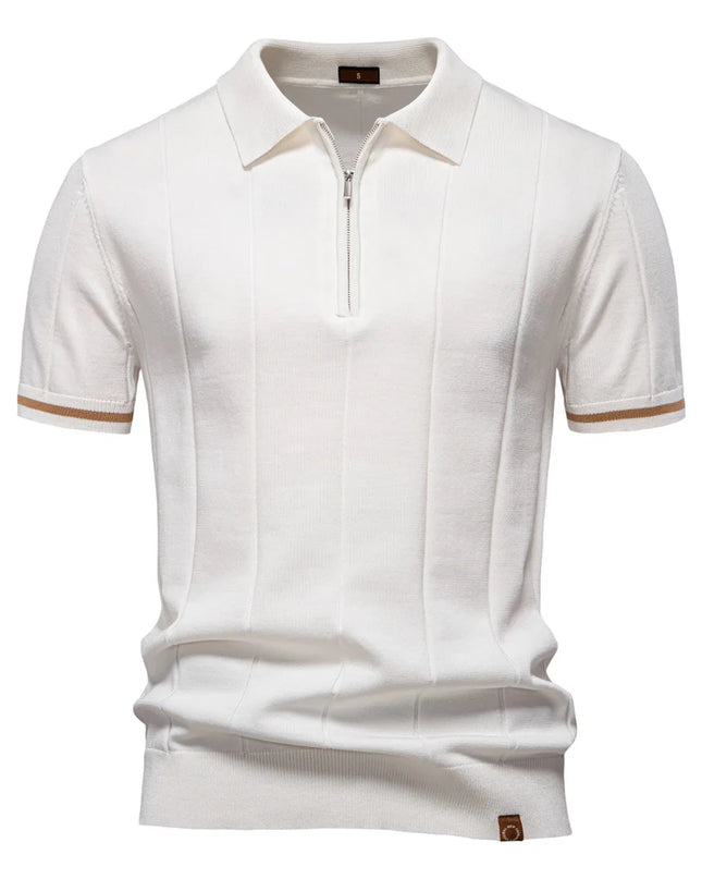 Men's Solid Color Polo Shirt - Breathable Athletic Fit