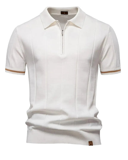 Men's Solid Color Polo Shirt - Breathable Athletic Fit