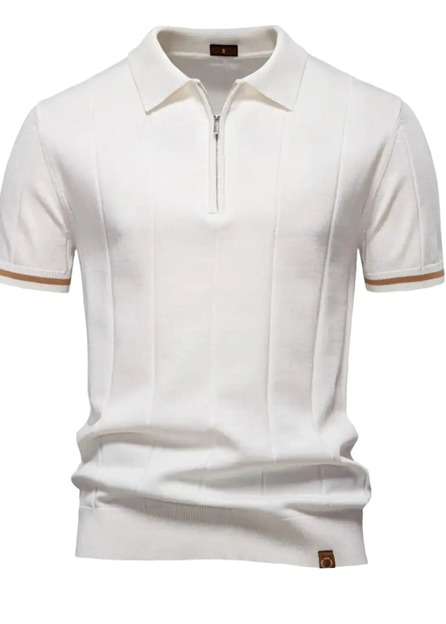 Men's Solid Color Polo Shirt - Breathable Athletic Fit