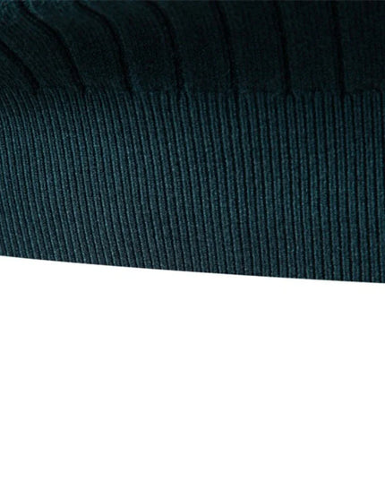 Men's Striped Turtleneck Sweater - Casual Knitwear for Winter