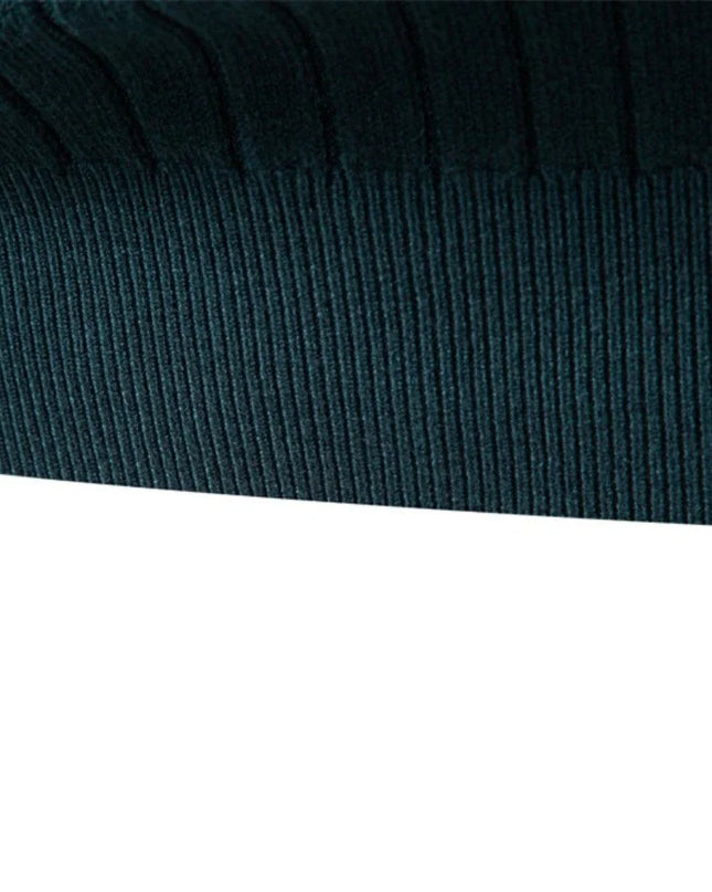 Men's Striped Turtleneck Sweater - Casual Knitwear for Winter