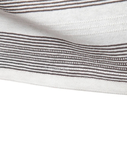Men's Striped V Neck Polo Shirt - Breathable & Casual Summer Fit