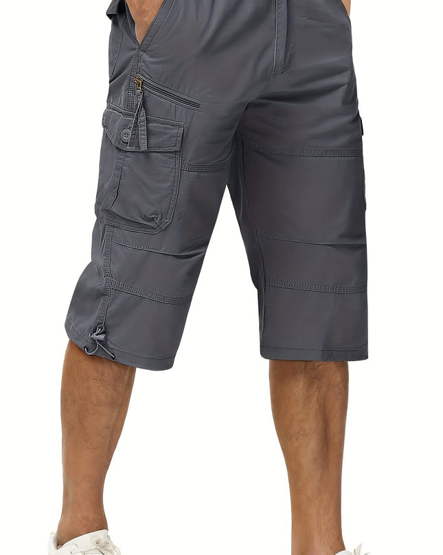 Men's Summer Cargo Capri Pants - Lightweight & Breathable