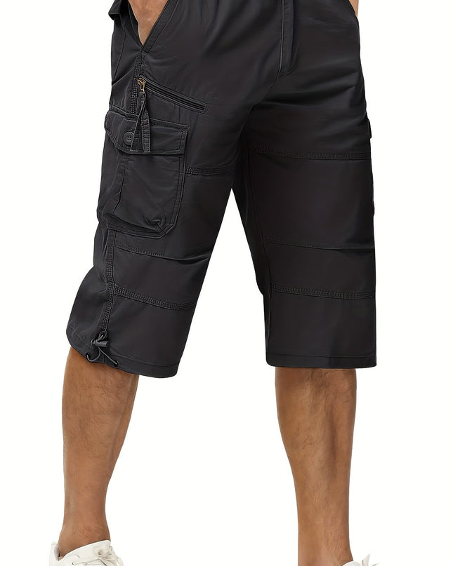 Men's Summer Cargo Capri Pants - Lightweight & Breathable