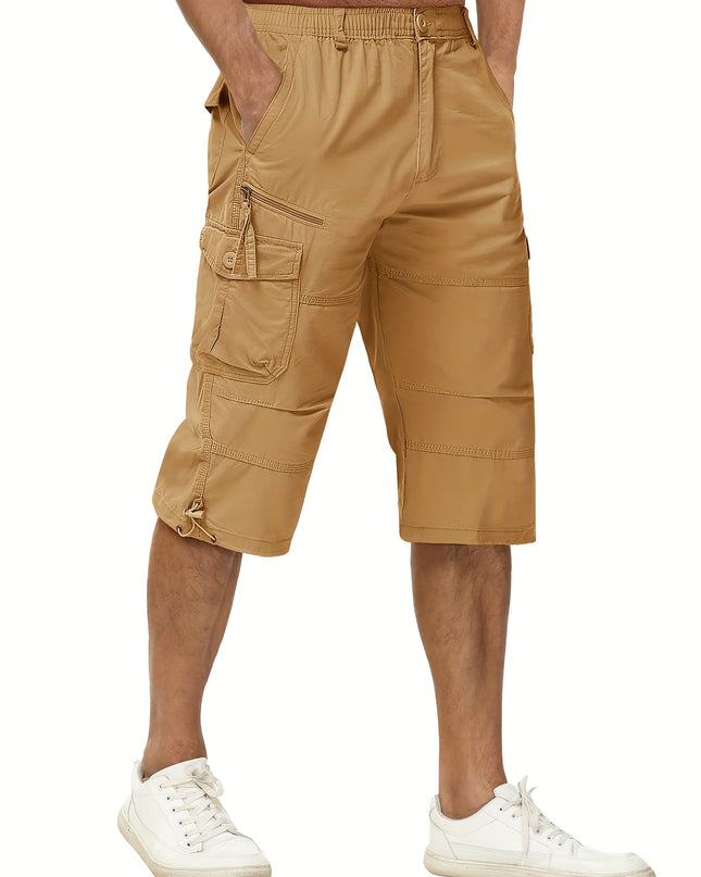 Men's Summer Cargo Capri Pants - Lightweight & Breathable