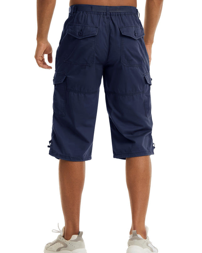 Men's Summer Cargo Capri Pants - Lightweight & Breathable